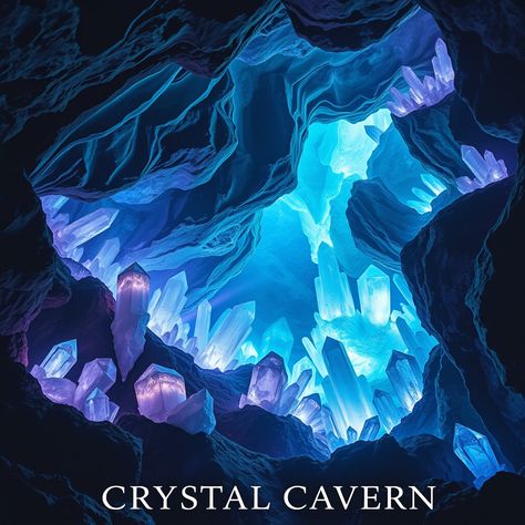 Luminous Cave of Crystals  #crystalcave #fantasyworld #enchantment #art #poster Crystal Cave Fantasy Art, Crystal Cave Art, Crystals Poster, Cave Of Wonders, Crystal Cave, Art References, Fantasy World, Art Poster, Art Reference