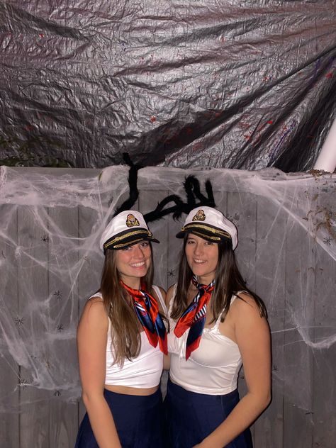 Sailor Girl Halloween Costume, Sailer And Captain Costume, Sailor Girl Costume, Sailor And Captain Costume, Cute Sailor Costume, Captain And Sailor Couple Costume, Sailors Costume, Sailor Costume For Women, Sailor Halloween Costumes