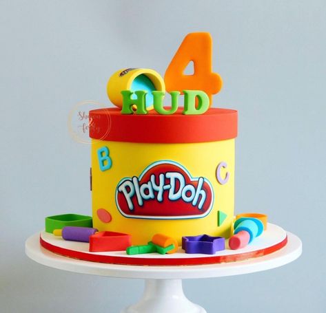 Playdoh Birthday Cakes, Play Doh Birthday Cake, Play Doh Themed Birthday Party, Playdoh Birthday Theme, Play Dough Cake, Play Doh Birthday Party, Playdough Themes, Play Dooh, Playdough Cake