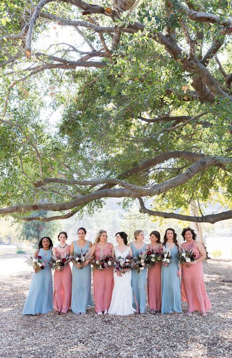 Light Blue And Pink Bridesmaid Dresses, Bridesmaid Dresses Blue And Pink, Dusty Blue And Pink Bridesmaid Dresses, Pink Blue Bridesmaid Dresses, Pink And Blue Bridesmaids, Sky Blue And Pink Wedding, Blue And Peach Bridesmaid Dresses, Baby Blue And Pink Wedding, Pink And Blue Bridesmaid Dresses