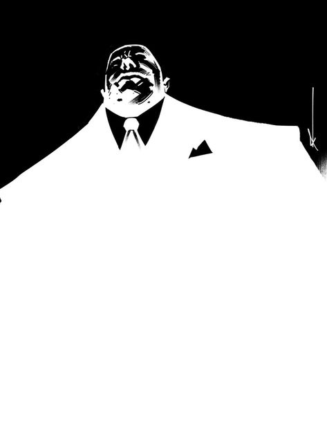 King Pin Marvel Art, King Pin Marvel, Kingpin Art, Kingpin Marvel, Kingpin Daredevil, Spiderman Villains, Men Street Outfit, Superhero Silhouette, Daredevil Elektra