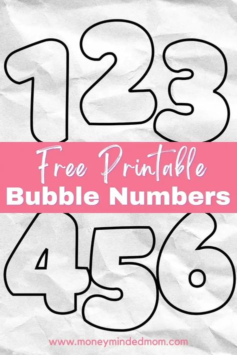 Free Printable Bubble Numbers Numbers Templates Printable Free, 2024 Bubble Letters, Applique Numbers Template Free, Large Number Stencils Printables Free, Fabric Numbers Template, Large Number Templates Free Printable, Bubble Letter Templates Free Printable, Bubble Numbers 1-10, Number Templates Printable Free