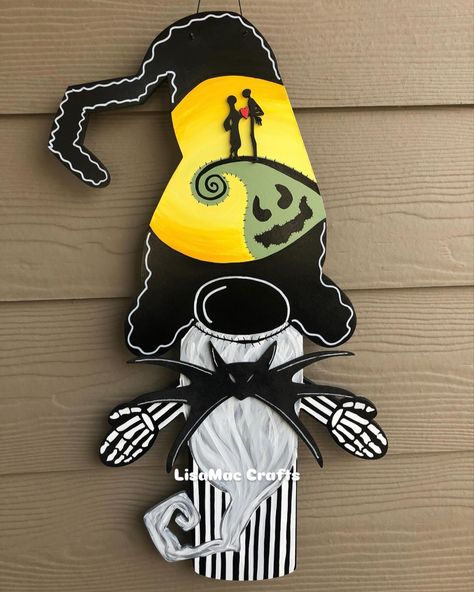 Last day for Halloween sale!! Head over to my Etsy shop to order this Jack gnome door hanger and check out other items! https://lisamaccrafts.etsy.com/listing/1079681965 #nightmarebeforechristmas #jackskellington #jackandsally #oogieboogie #halloweendecor #doorhanger #doorhangers #halloween #gnome #gnomedecor Gnome Door Hanger, Gnome Door, Halloween Gnome, Oogie Boogie, Jack And Sally, Halloween Sale, Jack Skellington, Door Hanger, Nightmare Before Christmas