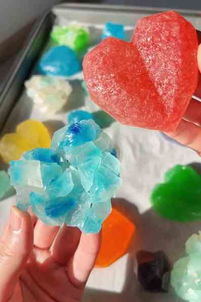 Hi Chew Recipe, Crunchy Jelly Candy, Crystal Candies Recipe, Vietnamese Crystal Candy, Crystal Jelly Candy, Jelly Crystals Recipes, Silky Gem Candy Recipe, How To Make Candy Crystals, Candy To Make At Home