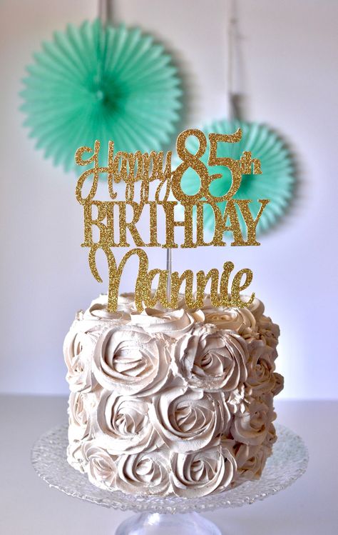 Excited to share this item from my #etsy shop: Happy 85th Birthday Personalized Name Cake Topper, Grandma Grandpa Cake Topper, Personalized 85th Cake, Happy Birthday Cake 85th Birthday Cake, Happy 85th Birthday, Golden Birthday Cakes, 81st Birthday, 7 Cake, 95 Birthday, Happy 7th Birthday, 85th Birthday, Birthday Name