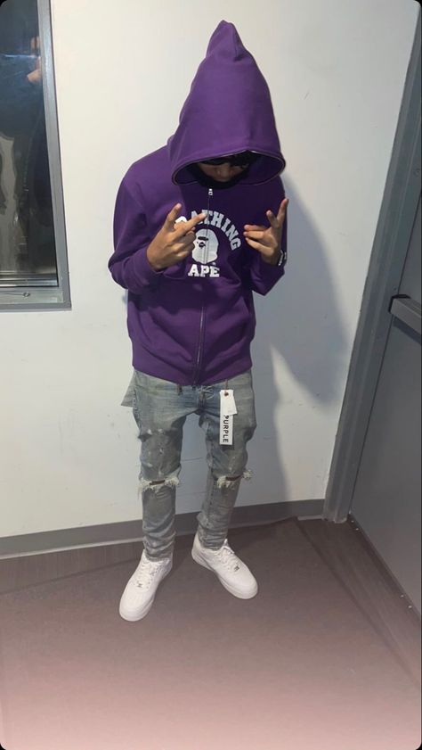 Purple Brand Jeans Outfit Men, Purple Jeans Outfit Men, Purple Jeans Outfit, Drip Ideas, Purple Brand Jeans, Drip Clothing, Boy Braids Hairstyles, Braids For Boys, Jeans Outfit Men