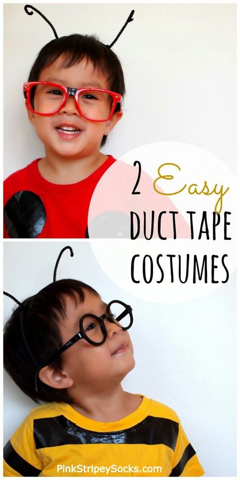 2 Super Easy Last Minute Bug Halloween Costumes made using Duct Tape!  #halloweencostumes Duct Tape Costumes, Bug Costumes, Insect Costume, Firefly Costume, Spring Costume, Bug Costume, Bug Dress, Ladybug Costume, Book Day Costumes