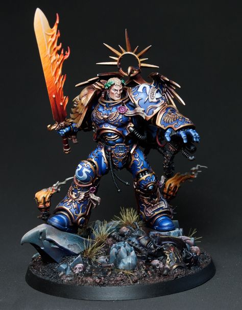 Grimdark Ultramarines, Ultramarines 40k Miniatures, Warhammer Drukhari, Ultramarines 40k, Warhammer 40k Ultramarines, Roboute Guilliman, Dnd Figures, 40k Ultramarines, Warhammer Tabletop