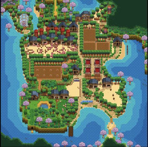 Beach Farm Layout, Stardew Valley Beach Farm, Stardew Valley Ideas, Beach Farm, Stardew Valley Layout, Stardew Valley Tips, Stardew Valley Farms, Stardew Valley Fanart, Farm Layout