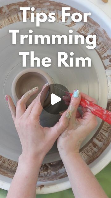 Hope Kathleen Limyansky-Smith on Instagram: "✂️Trim The Rim✂️ Thanks @claykingceramics for sponsoring today’s video!  ✂️Use code “HopeRed” to save $5 off of $50 or $10 off of $100 when you shop with Clay King! ✂️ In today’s video you will see me throwing on a @shimpo_ceramics whisper wheel and using my FAVORITE needle tool by @mudtools called the Mud Shark!  ✂️Check the pinned comment for additional tips and tricks!   #clay #clayart #ceramics #ceramicstudio #ceramicsofinstagram #ceramicart #arteducation #arteducator #arteducationmatters #claytutorial #pottery #potterystudio #potterywheel #potterytools #potterytips #potterytutorial #potterytutorials #wheelthrown #wheelthrownpottery #wheelthrowing #wheelthrownceramics #wheelthrowingvideo" Pottery Tools How To Use, Pottery On The Wheel, Clay Wheel Projects, Wheel Throwing Pottery Ideas, Beginner Pottery Wheel Projects, Wheel Throwing Ideas, Pottery Wheel Ideas, Pottery Throwing, Pottery Projects