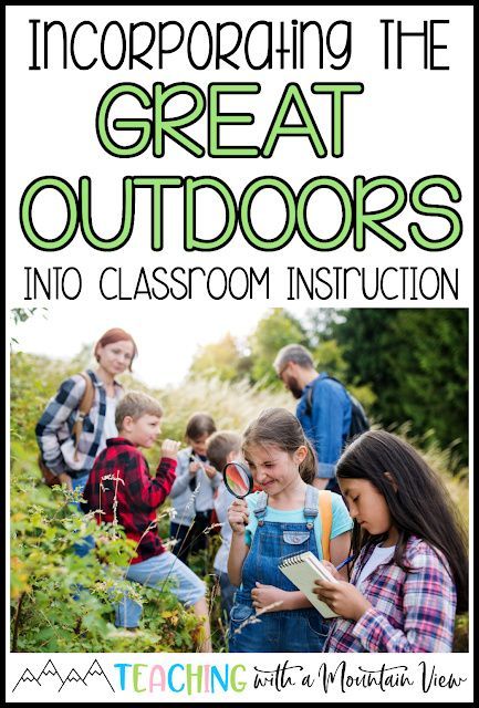 How often do you go outside during school hours? I use nature and the outdoors to keep lessons engaging and fun in upper elementary. Getting outside during school is calming, increases attention spans, and improves sensory skills. Outdoor activities can be integrated with language arts, math, physical education, literacy, and more!  I also have so many tips for using nature inside the classroom for times when we just can’t step outside. Outdoor Education Activities, Outdoor Learning Activities, Nature School, Outdoor Education, Theme Nature, Outdoor Classroom, Remote Learning, Forest School, Preschool Curriculum