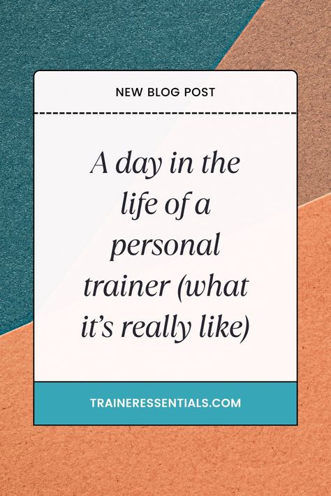 A Day In The Life of a Personal Trainer: What It's Like Being a PT Personal Trainer Aesthetic, Becoming A Personal Trainer, Personal Training Business, Training Business, Career Fields, Group Fitness Classes, What A Day, Workout Results, Morning Smoothie