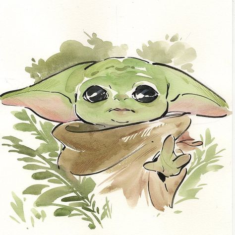 Peach Momoko, Yoda Drawing, Yoda Art, Disney Pop Art, Star Wars Nursery, Yoda Wallpaper, Star Wars Painting, Art Showcase, Star Wars Drawings