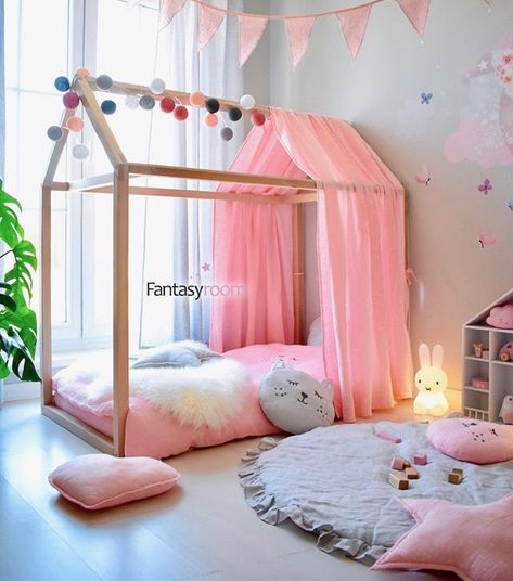 Toddler Room Ideas Girl, Girls Room Diy, Toddler Bedroom Girl, Toddler Girl Room, Toddler Rooms, Girl Bedroom Designs, House Beds, Toddler Bedrooms, Canopy Bed