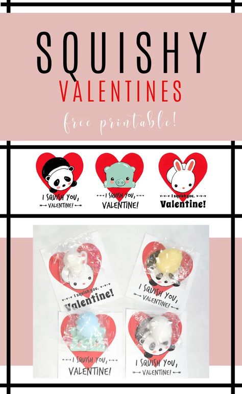 Valentine Squishy Printable, Squishy Valentine Printable, Printable Squishy, Candy Valentine Ideas, Valentines Board, Cute Valentine Ideas, Free Printable Valentines, Valentine Stuff, Holidays Decorations