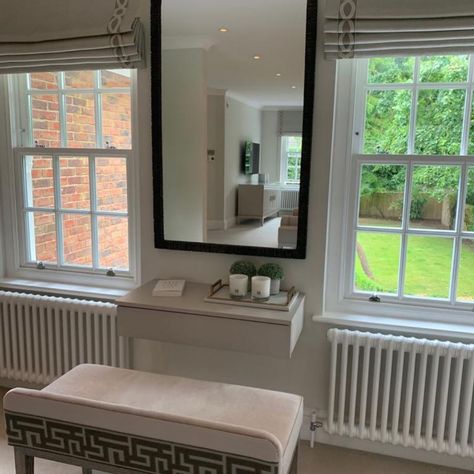 Shelley Jackson Interiors on Instagram: “Wall hung dressing table is a handy addition to this beautiful bedroom. #bespoke #interiordesigner #interiordesign #styled #calming…” Bureau Bookcase, Instagram Wall, Beautiful Bedroom, Beautiful Bedrooms, Dressing Table, Bookcase, Bespoke, Home Appliances, Wall Hanging