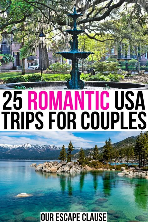 Honeymoon Destinations Usa, Couples Trips, Trips For Couples, Romantic Trips, Usa Trips, Romantic Travel Destinations, Us Travel Destinations, Romantic Vacations, Romantic Destinations