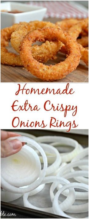 Breakfast Ideas Family, Onion Ring Recipes, Onion Rings Recipe Easy, Ring Recipes, Crispy Onion Rings, Homemade Onion Rings, Onion Rings Recipe, Baked Onions, Dinner Recipes Healthy Family