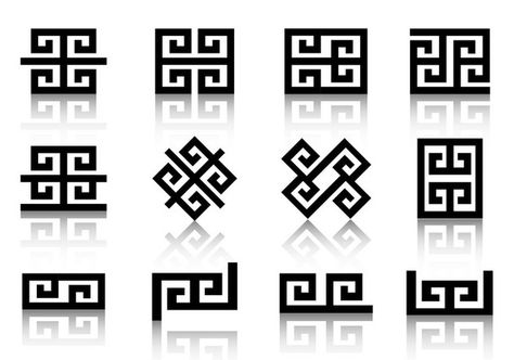 Versace Icon Greek Symbols, Versace Pattern, Greek Symbol, Geometric Pattern Background, Greek Pattern, Geometric Symbols, Patterned Floor Tiles, Greek Key Pattern, Floral Pattern Design