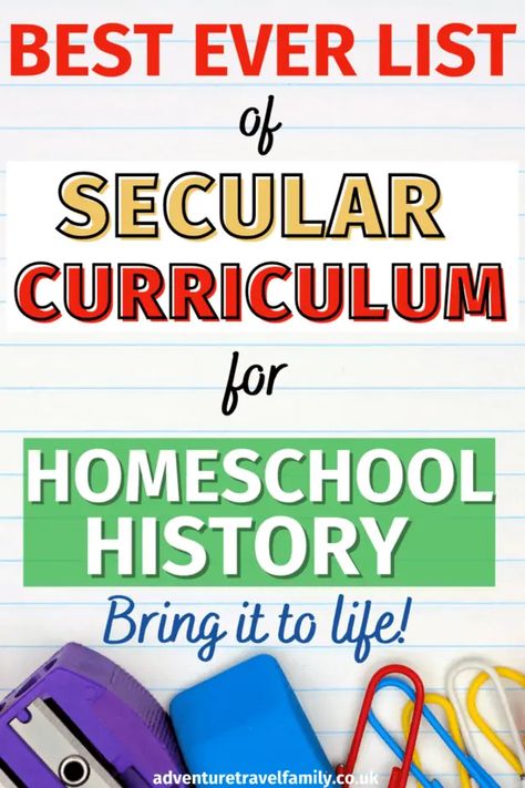 This brilliant list of secular homeschool history curriculum includes amazing living books, online classes and boxed curriculum for all your history homeschool needs! Perfect for secular homeschoolers or those looking for a secular history curriculum. #secularcurriculum #secularhomeschool #historycurriculum #homeschoolhistorycurriculum Secular Homeschool Curriculum, History Homeschool, Secular Homeschool, Unit Studies Homeschool, History Curriculum, Homeschool High School, Homeschool History, Living Books, Home Education