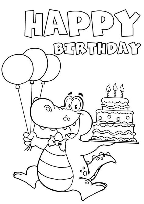 Cool and Funny Printable Happy Birthday Card and Clip Art Ideas - Birthday Frenzy Happy Birthday Free Printable, Coloring Birthday Cards, Birthday Coloring Page, Happy Birthday Grandpa, Mom Coloring Pages, Happy Birthday Drawings, Happy Birthday Coloring Pages, Happy Birthday Boy, Happy Birthday Cards Printable