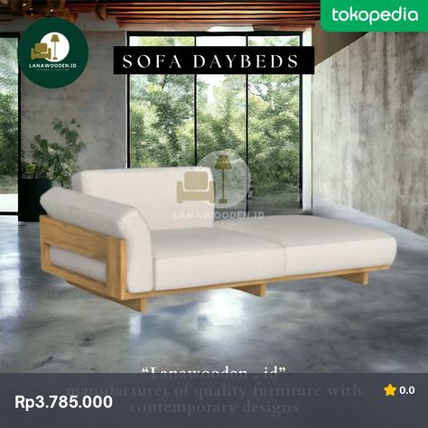 Sofa daybed jati minimalis mewah( Sofa bed , sofa santai , sofa jati ) Daybed Sofa, Daybed, Sofa Bed, Sofa, Bed