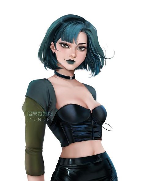 Which Character Are You, Total Drama Island, Total Drama, Painting Process, Featured Art, Girl Cartoon, Blue Hair, Cartoon Art, Digital Artwork