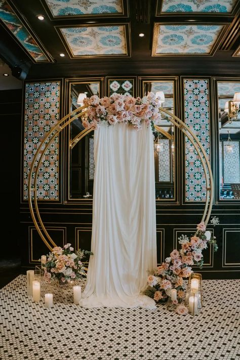 Round Floral Arch, Intimate Proposal, Floral Backdrop Wedding, Weddings Decorations Elegant Romantic, Wisteria Wedding, The Golden Circle, Round Arch, Wedding Reception Backdrop, Wedding Background Decoration