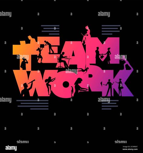 Team Work Poster Design, Teamwork Graphic Design, Teamwork Art, Concept Poster Design, Teamwork Business, Powerpoint Inspiration, Teamwork Poster, Team Builders, Concept Poster