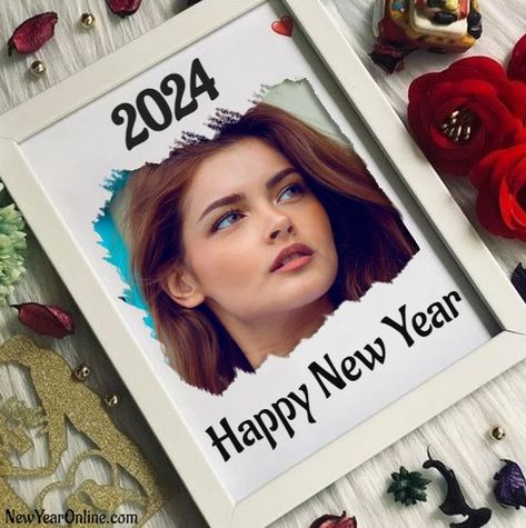 New Year Photo Frame, Happy Birthday Cake Photo, Online Photo Frames, New Year Photo, Happy New Year Photo, Instagram Photo Frame, Cake Photo, Happy New Year Greetings, New Year Photos