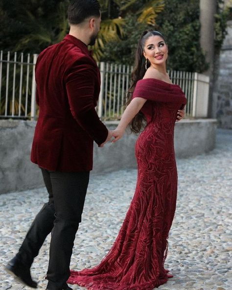 Couple Formal Outfits, Red Frock, Ethiopian Wedding, Good Makeup, Billy Crudup, Be More Confident, Couples Outfit, Elegant Couple, Stylish Wedding Dresses