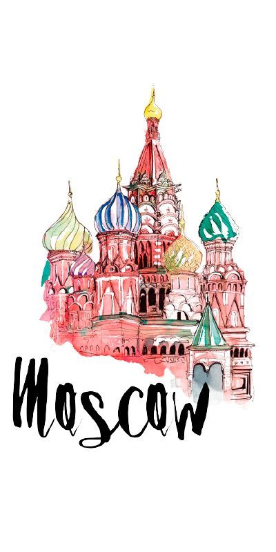 Moscow, Russia Moscow Art, Russia Travel, Watercolor Architecture, 수채화 그림, Idul Fitri, Travel Illustration, Urban Sketching, Moscow Russia, Instagram Highlight Icons