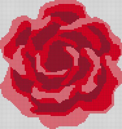 Rose Alpha Pattern, Large Alpha Patterns, Crochet Stitches Motif, Pixel Beads, Pixel Art Templates, Pixel Crochet, Tapestry Crochet Patterns, Crochet Business, Crochet Design Pattern