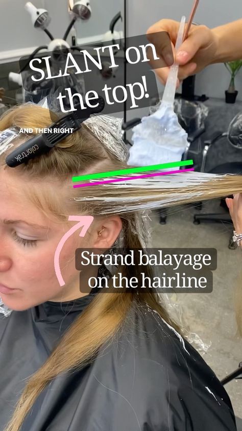 adina_pignatare on Instagram: Step by step 👉🏼 balayage side section! Always implementing more than one technique 3️⃣ horizontal sections to complete the side! Over… T Section Balayage, Balayage Sectioning Diagram, Diy Balayage At Home Step By Step, Balayage Technique Step By Step, Balayage Sectioning, Diy Balayage At Home, Cosmetology Ideas, Diy Highlights Hair, Cosmo School