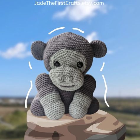 Meet my crochet gorilla pal I made for my mum for Christmas! 🦍💕 Pattern by the lovely @my_amigurumi_farm 🏷️: #crochetlove #amigurumi #handmadewithlove #craftyvibes #crochetaddict #cutenessoverload #handmadeisbetter #handmadegifts #makersgonnamake #crochetcommunity #crochetpattern #crochet Crochet Gorilla, Christmas Pattern, May 1, Cuteness Overload, Free Crochet, Amigurumi, Crochet Patterns, Crochet, Handmade Gifts