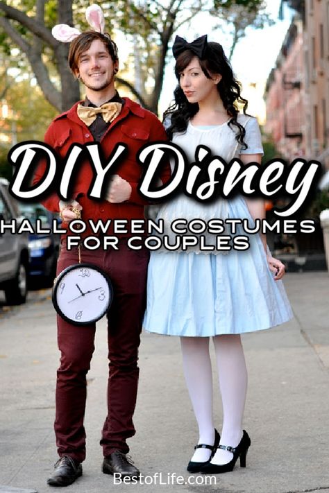 Disney Pairs Costume, Disney Villains Couple Costume, Disney Themed Couples Costumes, Disney Couples Costumes Diy, Disney Villain Couples Costume, Disney Costume Ideas For Couples, Disney Couple Cosplay, Mickey And Minnie Costume Couple, Mnsshp Costume Ideas Couples