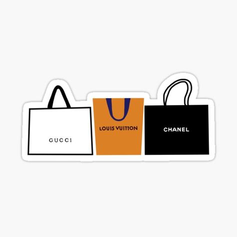 Shopping Stickers | Redbubble Luxury Shopping Bags, Plakat Design Inspiration, Koleksi Parfum, Funny Laptop Stickers, Stickers Cool, Sticker Design Inspiration, Preppy Stickers, Cute Laptop Stickers, Iphone Case Stickers