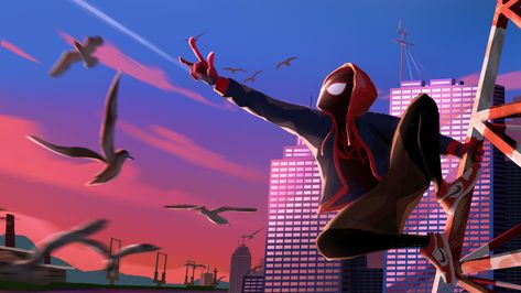 Spiderman Spiderverse Wallpaper, Spider Verse Wallpaper, Spiderman Wallpapers, Spiderman Man, All Spiderman, Spider Men, Miles Spiderman, Image Spiderman, Funny Marvel