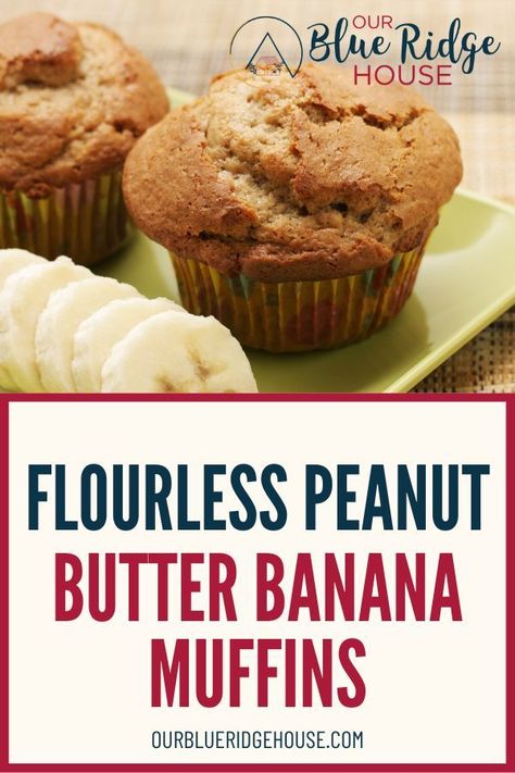 This flourless peanut butter banana muffins recipe has no sugar and no flour! Perfect for a gluten-free healthy breakfast snack for the whole family. No sugar! #healthysnacks #glutenfree #healthymuffins Peanut Butter Banana Recipes, Sugar Free Banana Muffins, Honey Muffins, Banana Muffins Recipe, Peanut Butter Chicken, Gluten Free Banana Muffins, Healthy Breakfast Snacks, Peanut Butter Muffins, Peanut Butter Banana Muffins