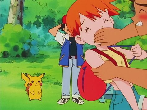 Pokemon Brock, Ash Misty Brock, Ash Misty, Misty From Pokemon, 90s Tv Shows, Ash And Misty, Pokemon Gif, Pokémon Anime, 90s Tv