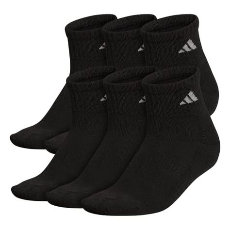 adidas Women's Athletic Quarter Socks 6-Pack Adidas Socks, Quarter Socks, Adidas Training, Comfy Socks, Ankle Socks Women, Hair Brushes, Easy Hair, Adidas Shop, New Balance Women