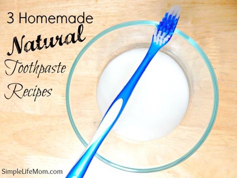 3 Homemade Natural Toothpaste Recipes - Simple Life Mom Bentonite Clay Toothpaste, Natural Toothpaste Recipe, Coconut Oil Toothpaste, Diy Toothpaste, Baking Soda Toothpaste, Toothpaste Recipe, Baking With Coconut Oil, Homemade Toothpaste, Baking Soda Benefits