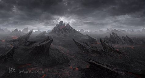 Dark Valley, Dark Mountains, Dark Cave, Fantasy Background, Planets Art, Landscape Concept, Strange Places, Scene Art, Dnd Art