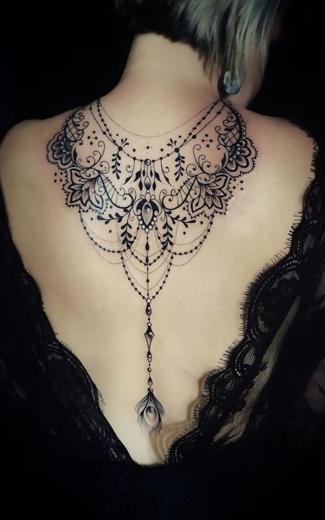 Chest Neck Tattoo, Black Lace Tattoo, Lace Sleeve Tattoos, Lace Tattoos, Lace Tattoo Design, Throat Tattoo, Girls Tattoo, Neck Tattoos Women, Taurus Tattoos