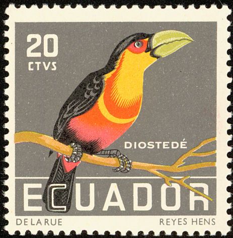 Green-billed Toucan stamp -Ecuador Enchanted Cocktails, Ecuador Art, Postage Stamp Design, World Birds, Bird Stamp, Stamps Collection, Postage Stamp Art, Bird Theme, Sticker Template