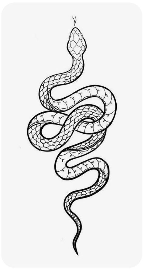 Snake Tattoo Template, Snake Tattoo Stencil, Simple Snake Tattoo, Nature Textiles, Side Neck Tattoo, Snake Drawing, Tattoo Templates, Green Snake, Tattoo Outline