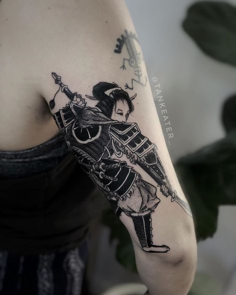 Samurai Tattoo Woman, Women Samurai Tattoo, Ukiyo Tattoo, Ukiyo E Tattoo, Ukiyoe Tattoo, Japanese Woman Samurai Tattoo, Samurai Girl Tattoo, Female Samurai Tattoo, Kimono Tattoo Japanese Geisha