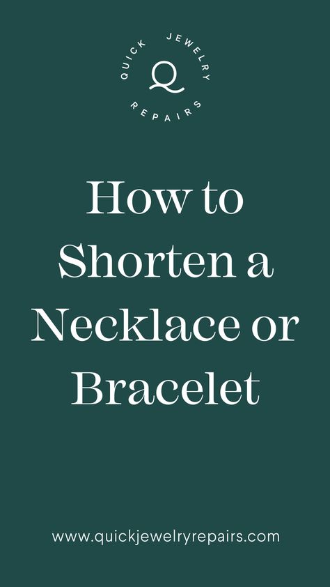 how to shorten a necklace bracelet How To Shorten A Necklace Chain Temporarily, Shortening, Alternative Engagement Rings, How To Make Necklaces, Jewelry Repair, Rose Gold Jewelry, Short Necklace, Selling Jewelry, Cleaning Jewelry