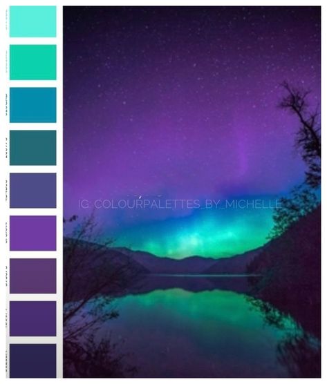 Northern Light Color Palette, Northern Lights Color Palette, Northern Lights Palette, Twilight Sparkle Color Palette, Aurora Borealis Palette, Northern Lights Purple, Northern Lights Fabric, Colour Mixing Wheel, Teal Color Palette