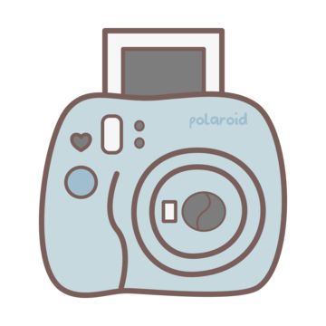 Drawing Of Polaroid, Polaroid Cute Drawing, Poloroid Camera Drawing Simple, Cute Polaroid Drawings Simple, Camera Cartoon Drawing, Polaroid Camera Clipart, Camera Doodle Simple, Polaroid Illustration Art, Camera Flash Drawing